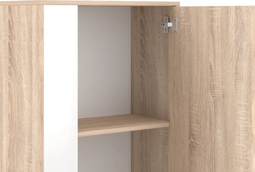 Nappali bútorfal Sonoma tölgy / fehér színkombinációban – BERNO