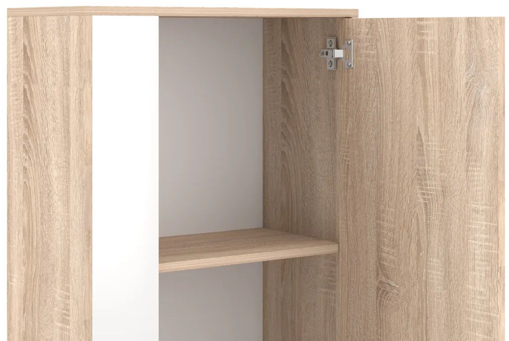 Nappali Szekrénysor Sonoma Tölgy / Fehér Színben. BERNO