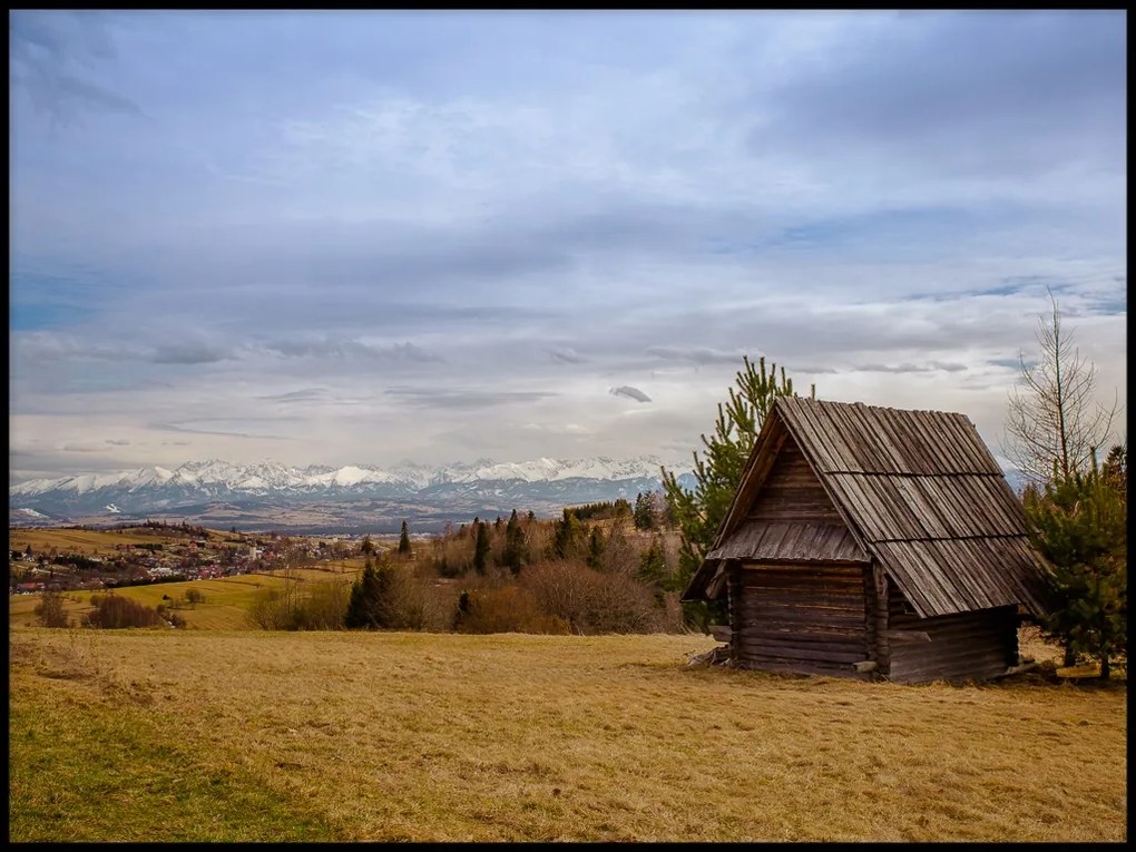 Tájkép Zakopane hegyek bacówka poszter 15x21