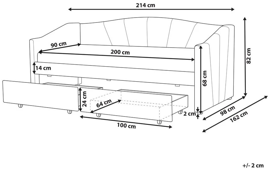 Egyszemélyes ágy 80 cm Clinton Bonell (barna) (ágyráccsal és matraccal, tárolóhely nélkül). 1076507