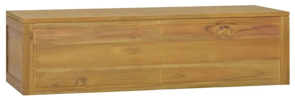 Tömör tíkfa falra szerelhető fürdőszobaszekrény 110x45x30 cm