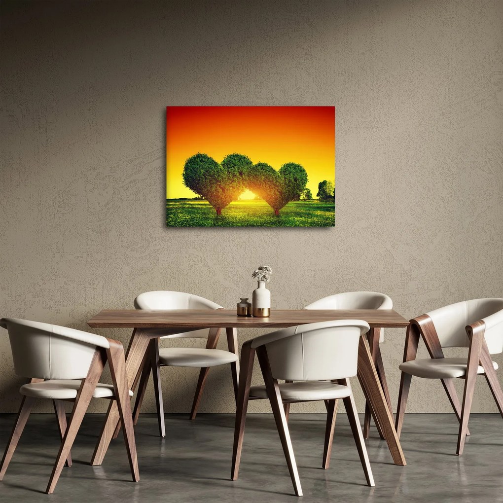 Kép - szív a fák tetején (70x50 cm)