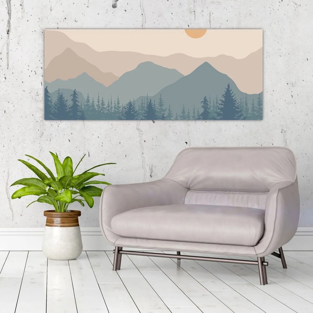 Kép - Türkiz hegység N⁰1 (120x50 cm)