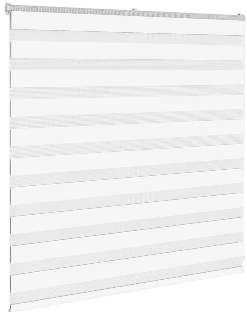 zebrafüggönnyel fehér szövetszélesség 135,9 cm poliészter