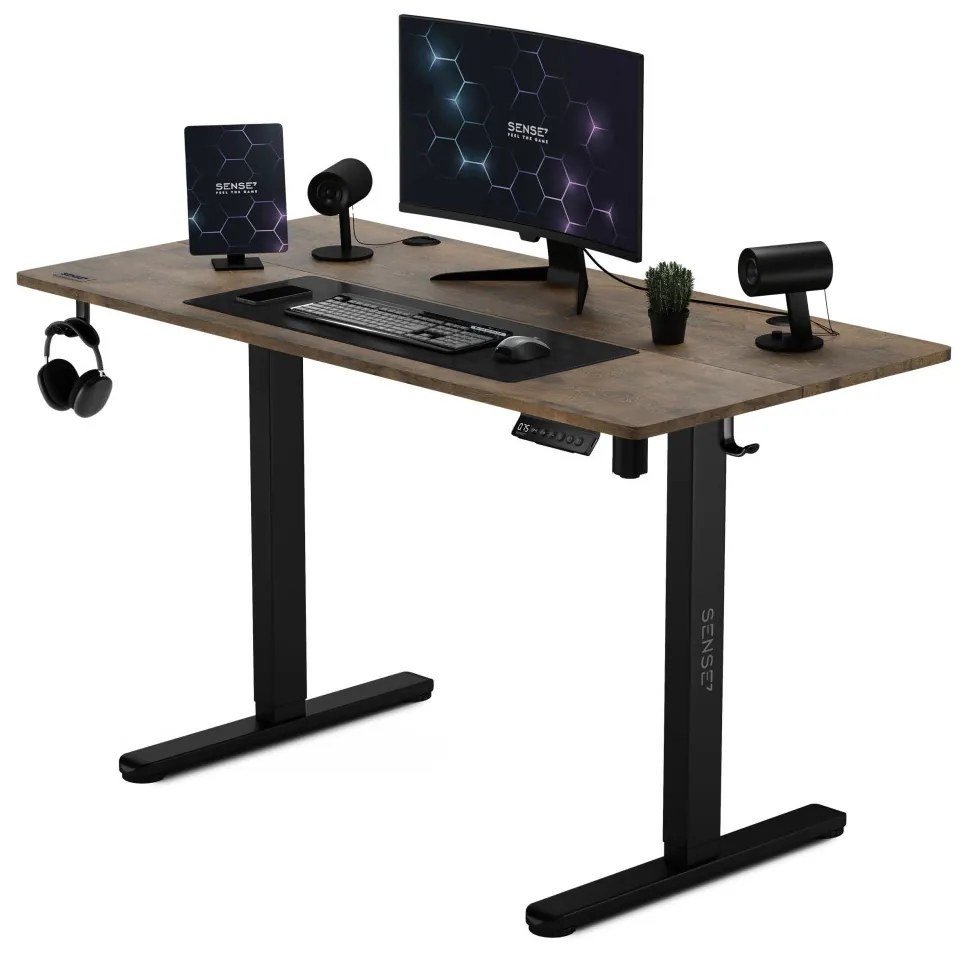 Állítható magasságú elektromos íróasztal Nojo 120x60cm fekete tölgy