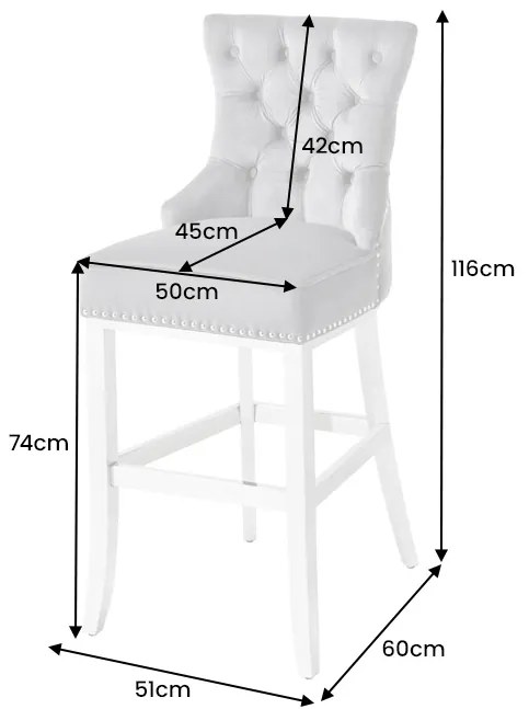 Design bárszék Queen bézs