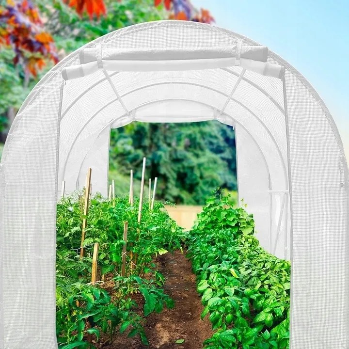 Kerti fóliasátor 2,5 x 4 m - fehér