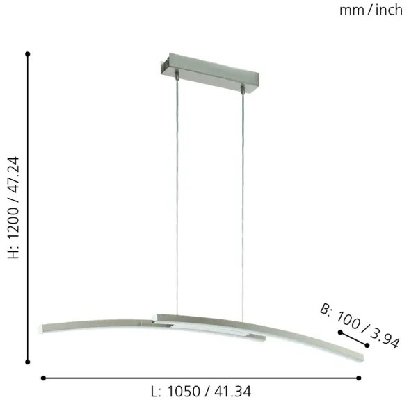 Eglo 97911 - FRAIOLI-C LED RGB dimmelhető függeszték 2x17W/230V