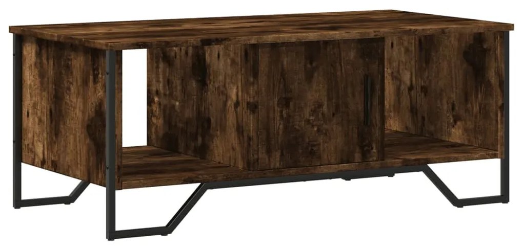 Füstös tölgy színű szerelt fa dohányzóasztal 100 x 51 x 40 cm
