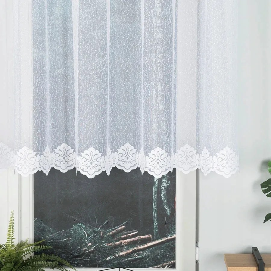 Zsakkard Függöny Nappali Szobába Konyhába 110cm fehér