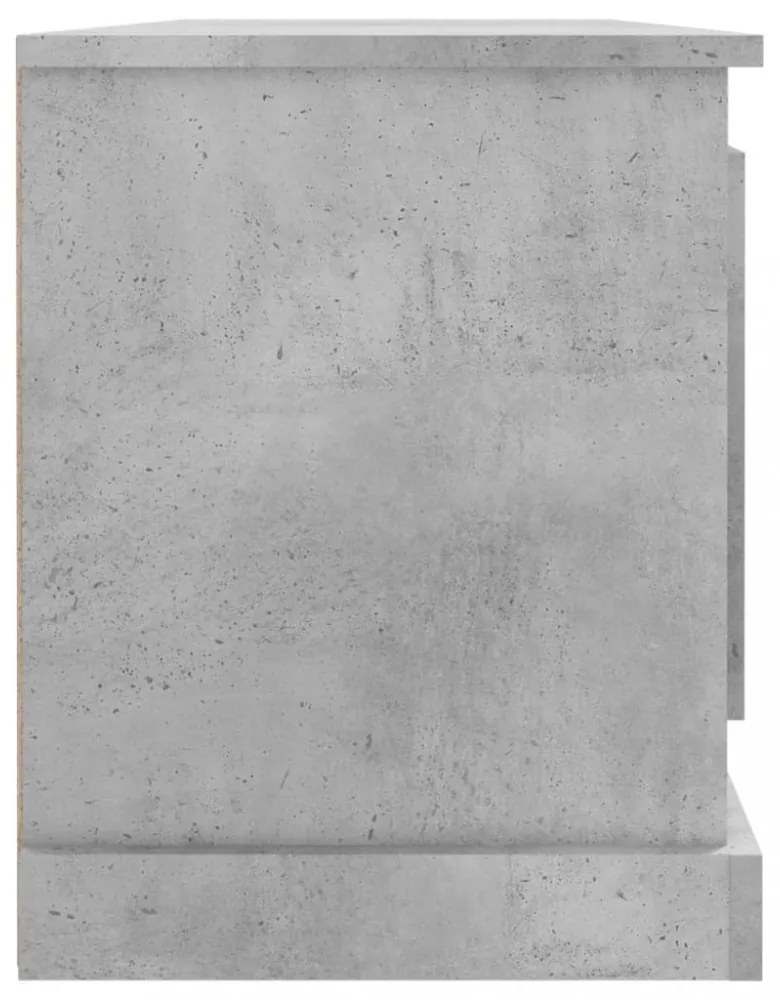betonszürke szerelt fa TV-szekrény 100 x 35,5 x 45 cm