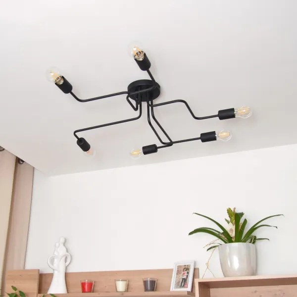 LED Felületre szerelhető csillár TUBE 6xE27/15W/230V