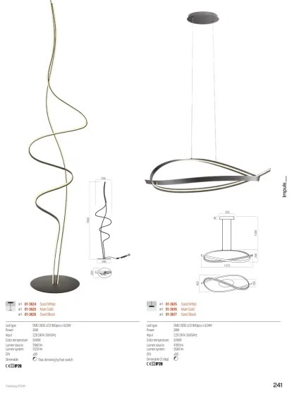 Redo 01-3617 - LED dimmelhető kábelre szerelt függeszték IMPULS LED/38W/230V fekete