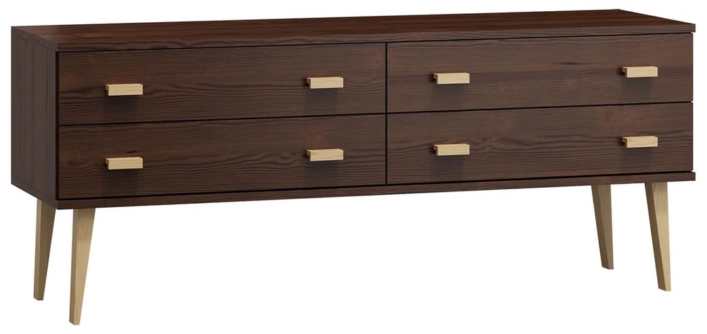 Fenyő komód no.2 szélessége 117 cm 2s Venuci dió
