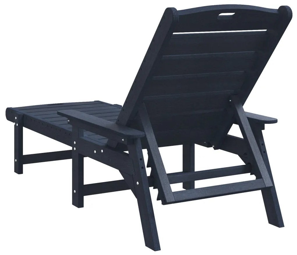 Nyugágy 2 db Tengerészkék 162x53x98.5 cm HDPE
