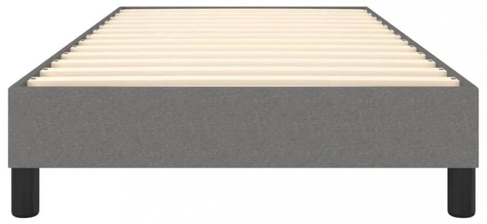 sötétszürke szövet ágykeret matrac nélkül 80x200 cm