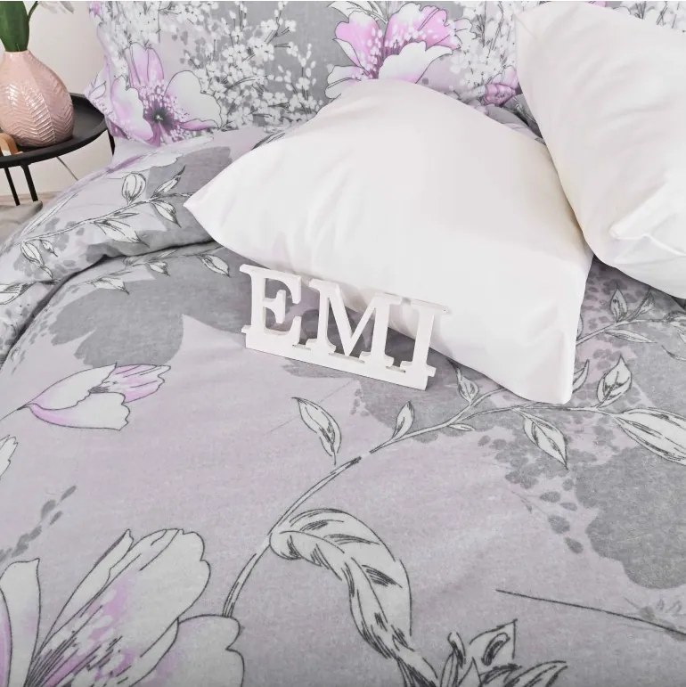 EMI Violet flanel ágyneműhuzat, A standard egyszemélyes ágy szett tartalma: 1x 140x200 + 1x 70x90