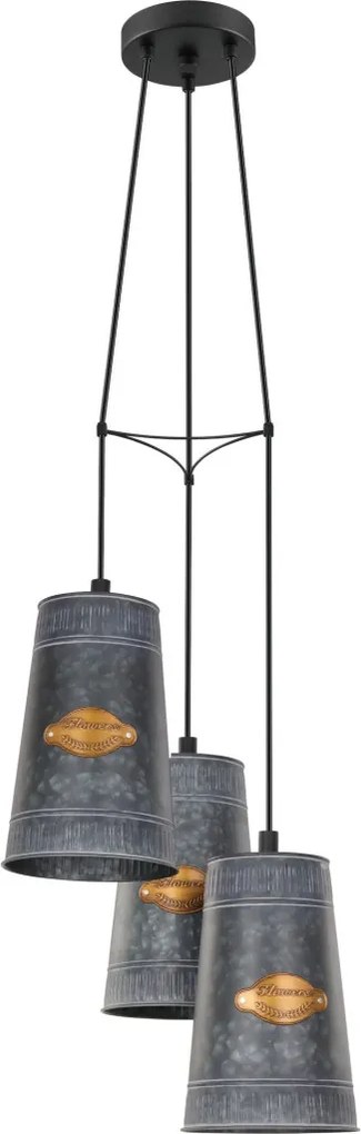 Eglo HONEYBOURNE 43108 Függőlámpa 3x60W/E27
