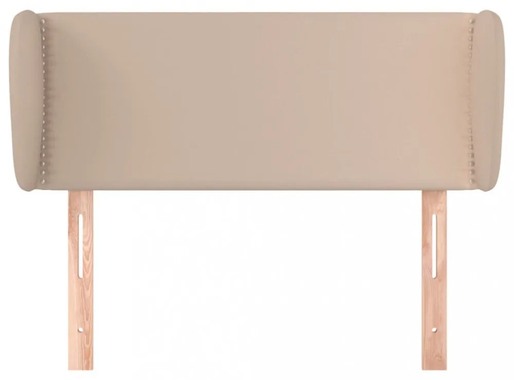 cappuccino műbőr szárnyas fejtámla 103x23x78/88 cm