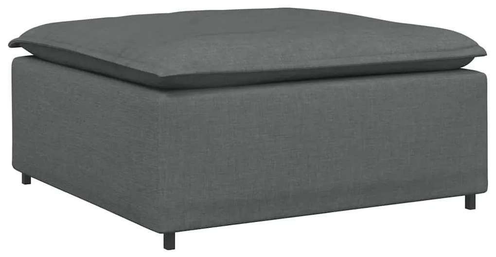 sötétszürke moduláris kanapé lábzsámoly modul 100x100x48 cm