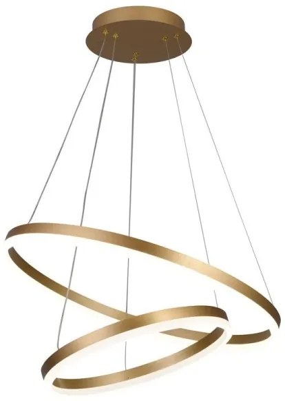 Brilagi - LED Dimmelhető csillár zsinóron CIRCLE LED/70W/230V 3000-6500K arany + távirányító