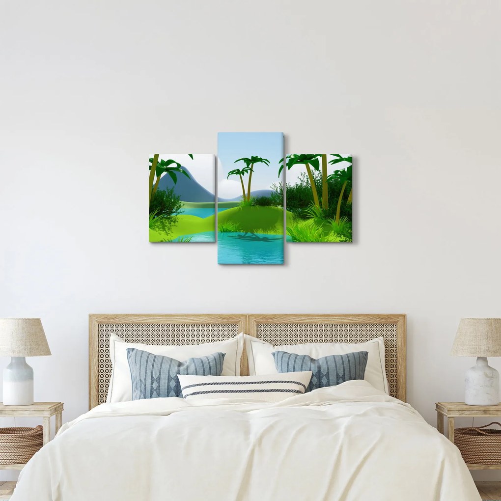 Kép - tavak dzsungelben (90x60 cm)