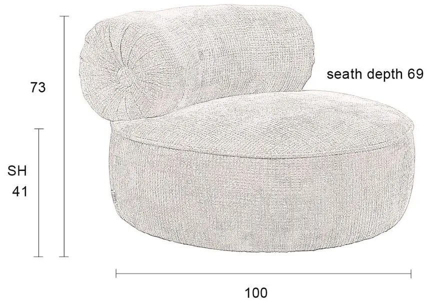 Narancssárga fotel Tilbury – Dutchbone