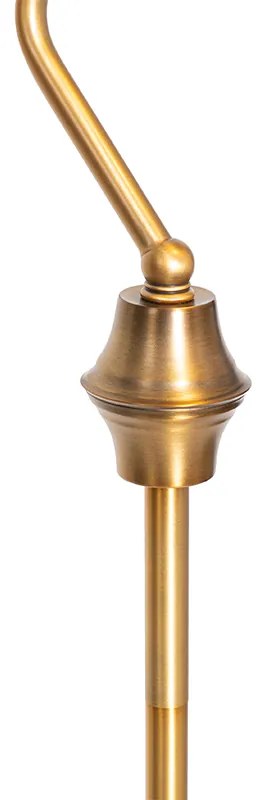 Okos Banker állólámpa bronzszínű, zöld üveggel, WiFi A60-nal