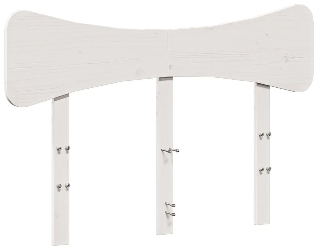 fehér tömör fenyőfa fejtámla 135 cm