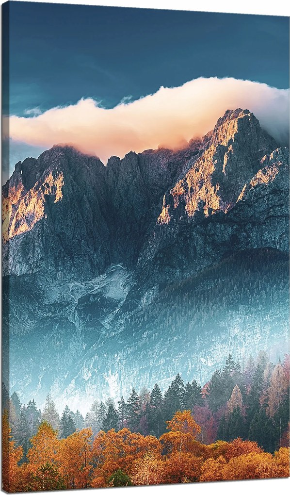 Vászonkép Hegyek Ég Erdő Természet 70x120 cm Ajándéknak is tökéletes