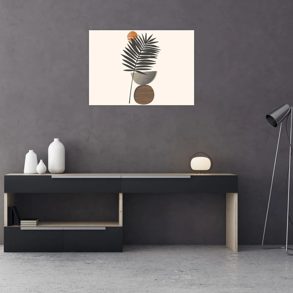 Kép - Absztrakció pálmalevéllel (70x50 cm)
