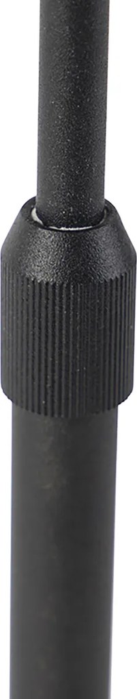 Asztali lámpa fekete, állítható, világosbarna árnyékolóval, 35 cm - Parte