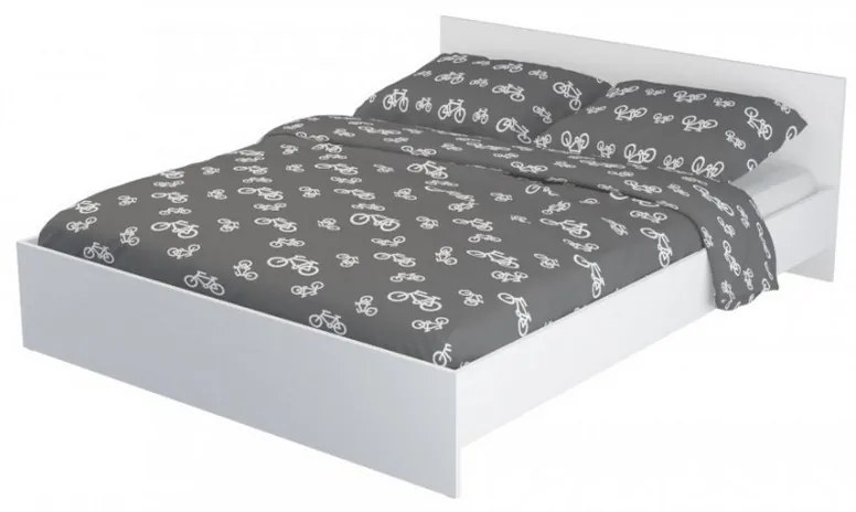 Pietro II NEW Kétszemélyes ágykeret 160x200, ágyráccsal, Aoe Vera III NEW matraccal Fehér