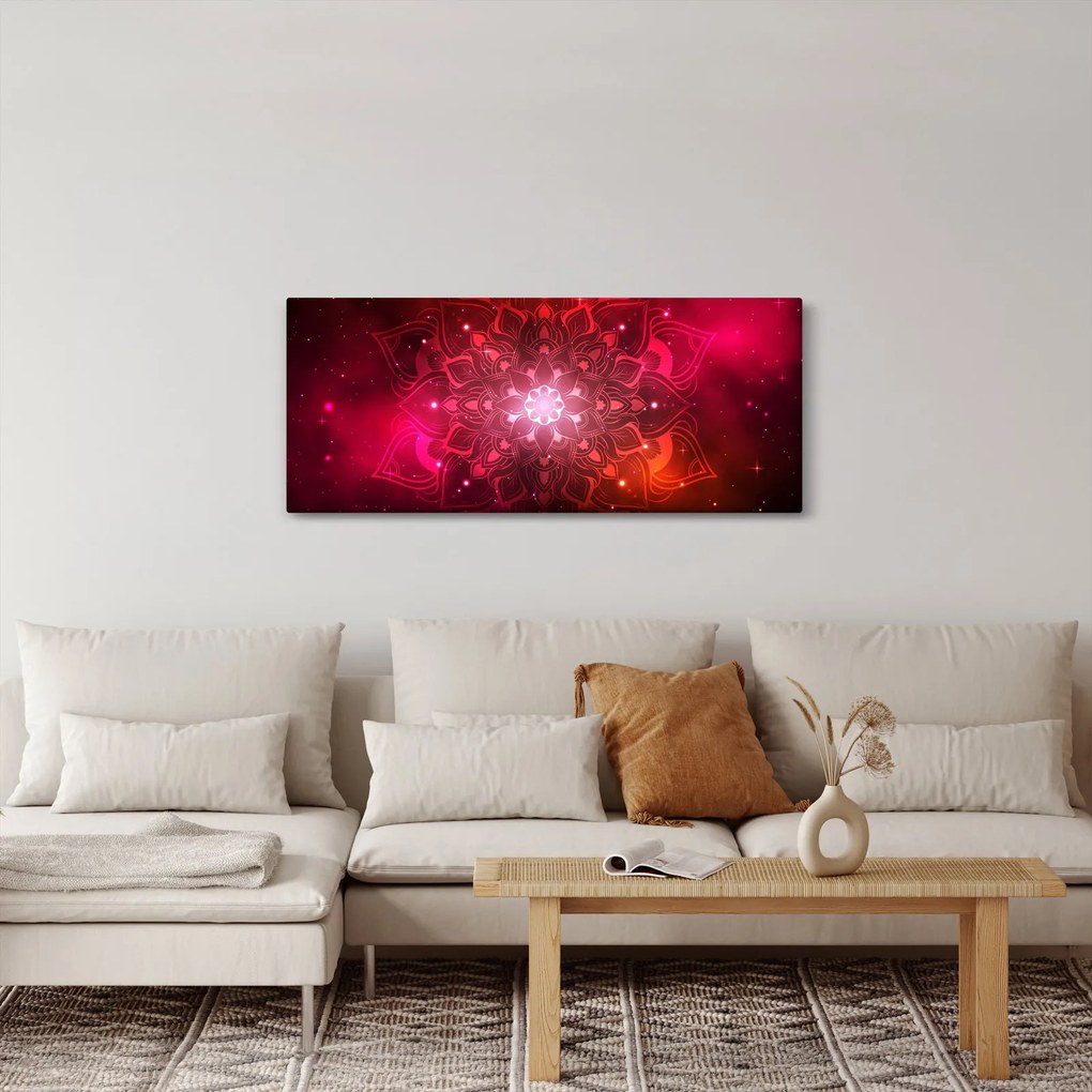 Piros absztrakció képe (120x50 cm)