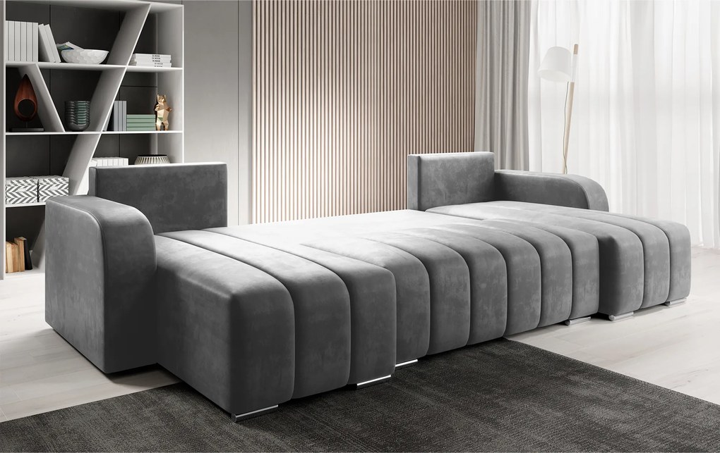 Univerzális ülőgarnitúra, szürke, PORIMA U