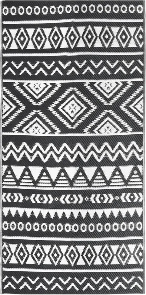 vidaXL kültéri szőnyeg ARAKIL fekete 80x150 cm PP
