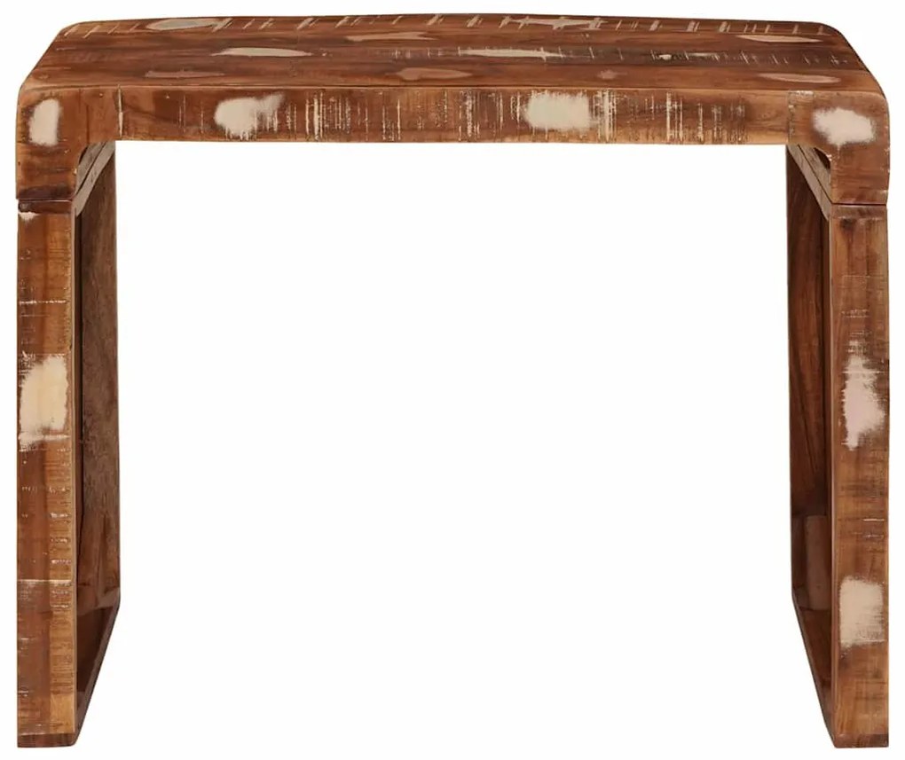 Végasztal 60 x 35 x 45 cm tömör újrahasznosított fa