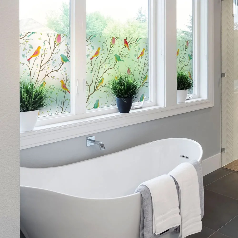 Ablakmatrica 200x40 cm Birds in the Forest – Ambiance