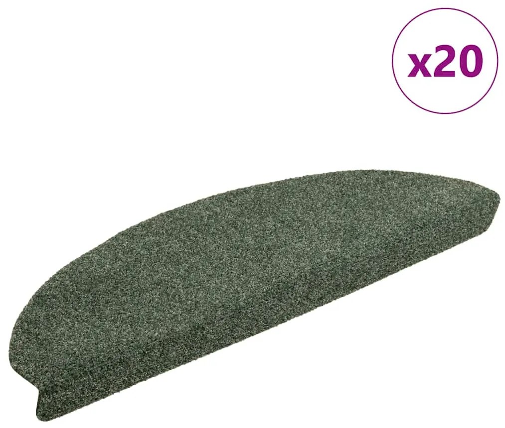 20 db zöld öntapadó lépcsőszőnyeg 65x21x4 cm