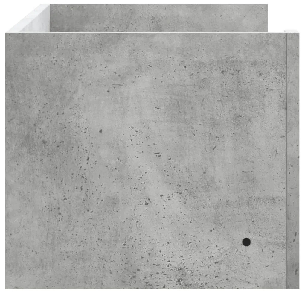 betonszürke szerelt fa fali polc 100 x 35 x 30,5 cm