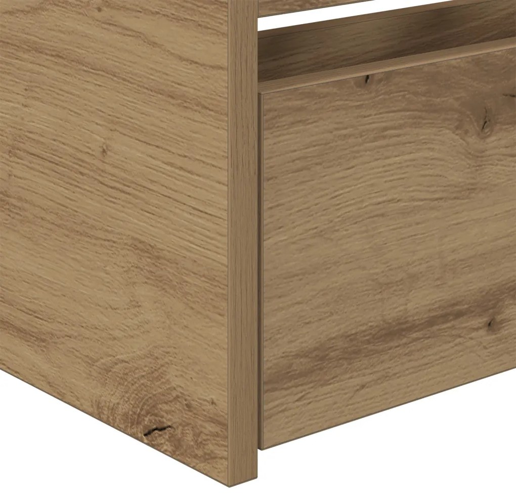 Nappali ágy fiókokkal Iparművészeti tölgy Rétegelt fa 75 x 190 cm
