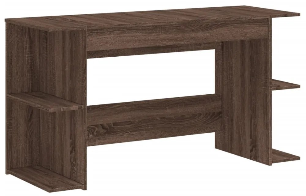 vidaXL barna tölgyszínű szerelt fa íróasztal 140 x 50 x 75 cm