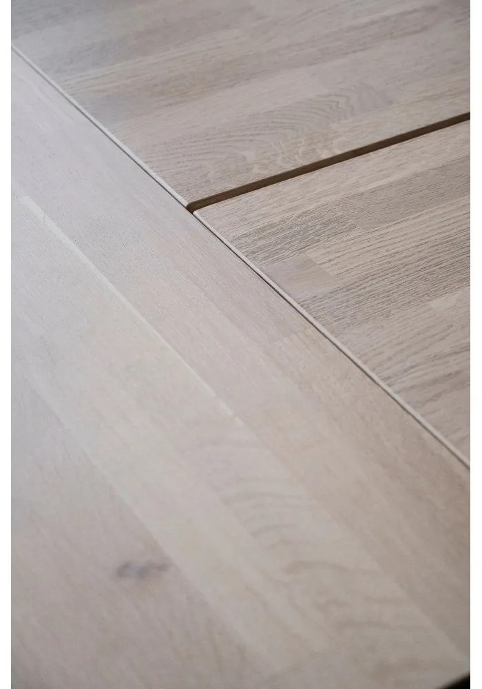 Bővíthető étkezőasztal tölgyfa asztallappal 220x100 cm Carradale - Rowico