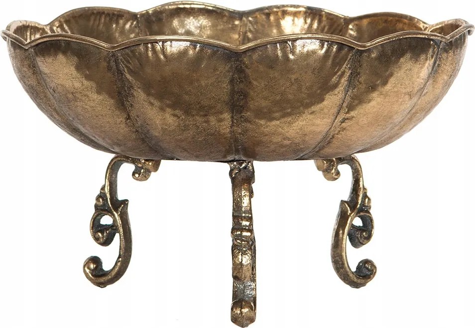 Virágtartó Tál Lara borostyánhoz arany átm. 27cm