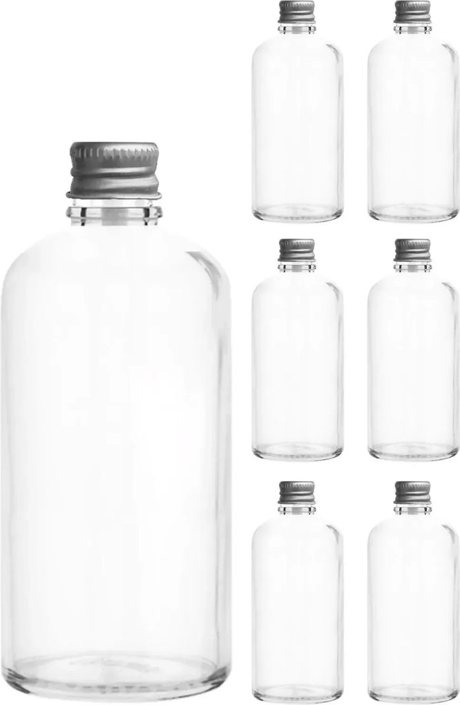 12 részes üveg palack szett 100 ml
