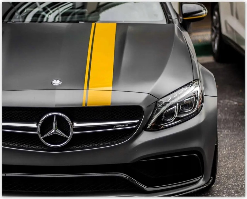 Poszterek 50x40 Mercedes Amg Sárga csíkos
