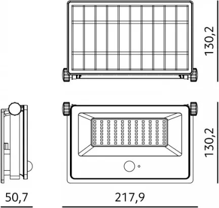 Napelemes LED reflektor érzékelővel NCS G2 LED/30W/3,7V 3000/4000/6500K IP54 5200 mAh