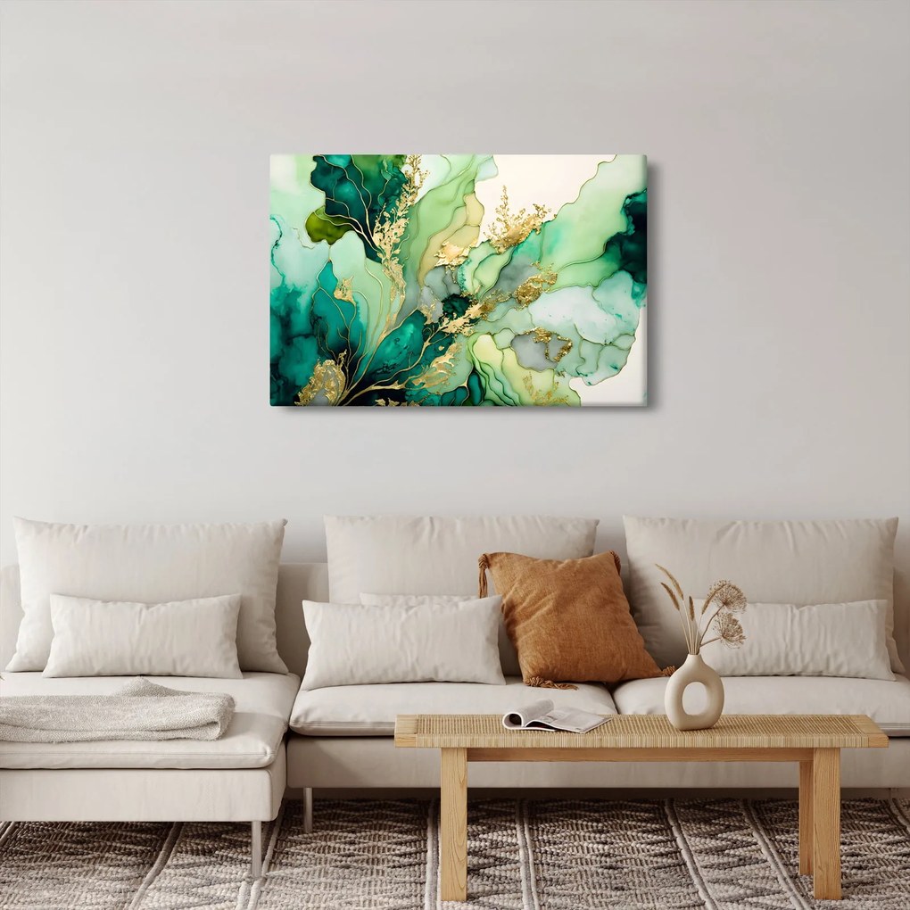 Kép - Zöld absztrakció (90x60 cm)