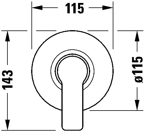 Duravit DC4210007010 - D-CODE zuhanycsaptelep rejtett beépítéshez, fényes króm