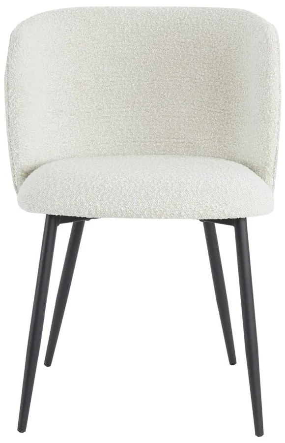 Fehér kárpitozott étkezőfotel Elyna – Light &amp; Living